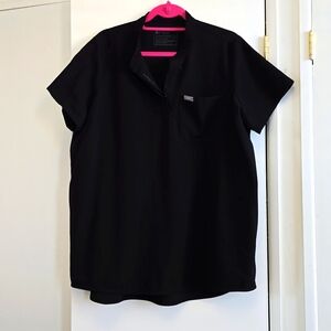 Figs Kitale Maternity Scrub Top in Black